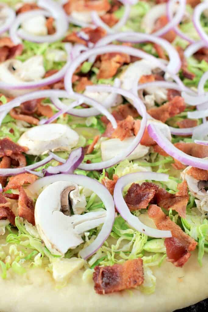 Brussels Sprouts and Bacon Pizza Erica's Recipes bistro pizza