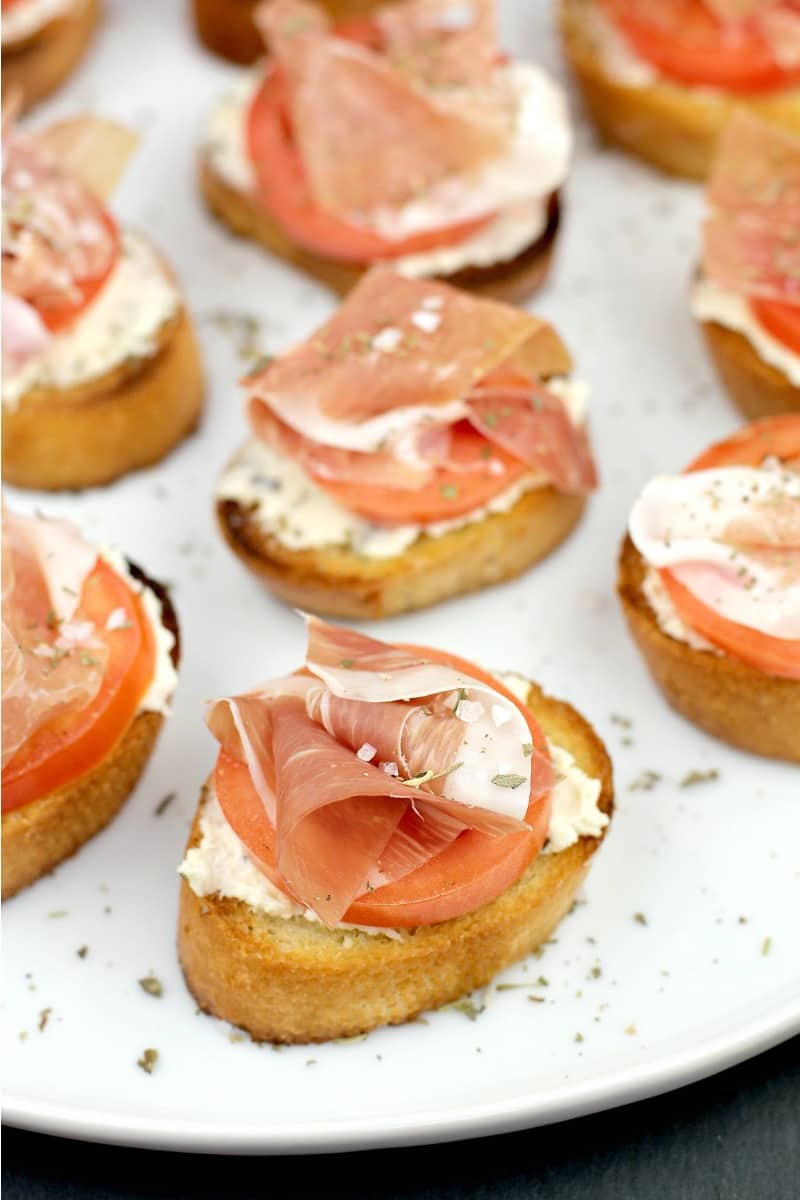 Crostini with Prosciutto Erica's Recipes prosciutto appetizer