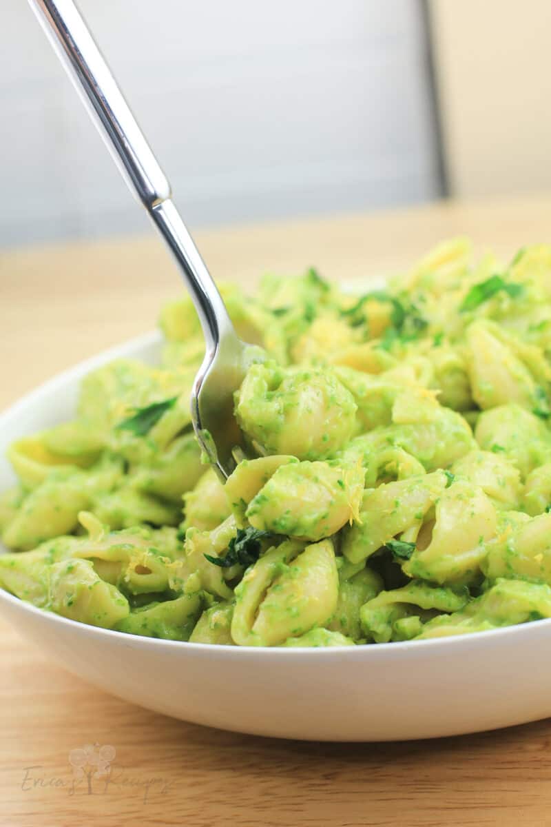 Avocado Spinach Pasta – Erica's Recipes – vegan avocado pasta sauce