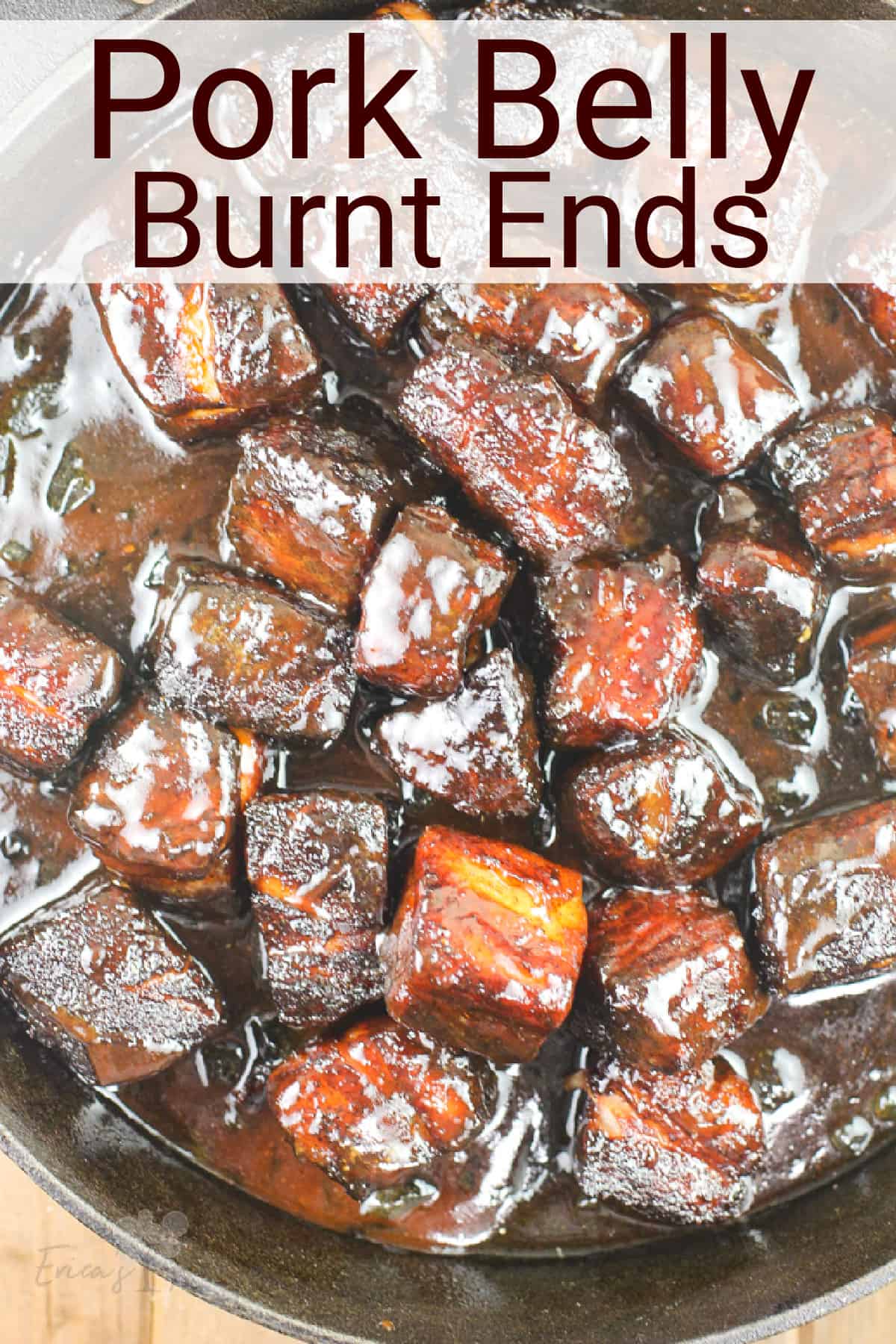 Pork Belly Burnt Ends – Erica's Recipes – big green egg or electric smoker