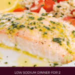 image for pinterest with text overlay recipe title Toaster Oven Salmon