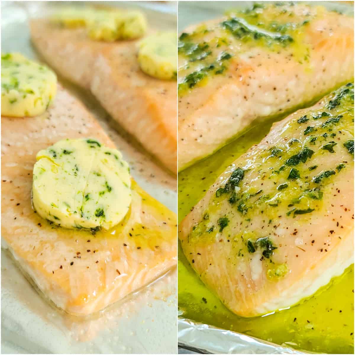 Toaster Oven Salmon with Lemon Basil Butter Erica s Recipes