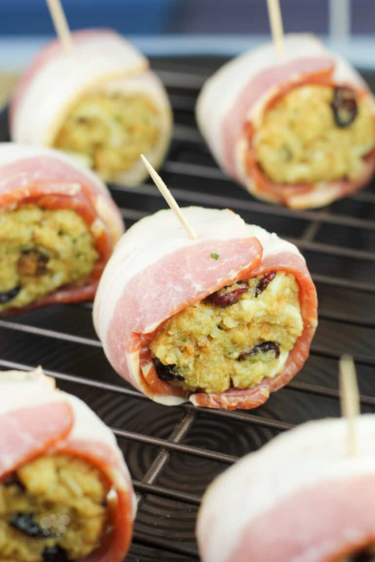 Bacon Wrapped Stuffing Balls Erica's Recipes
