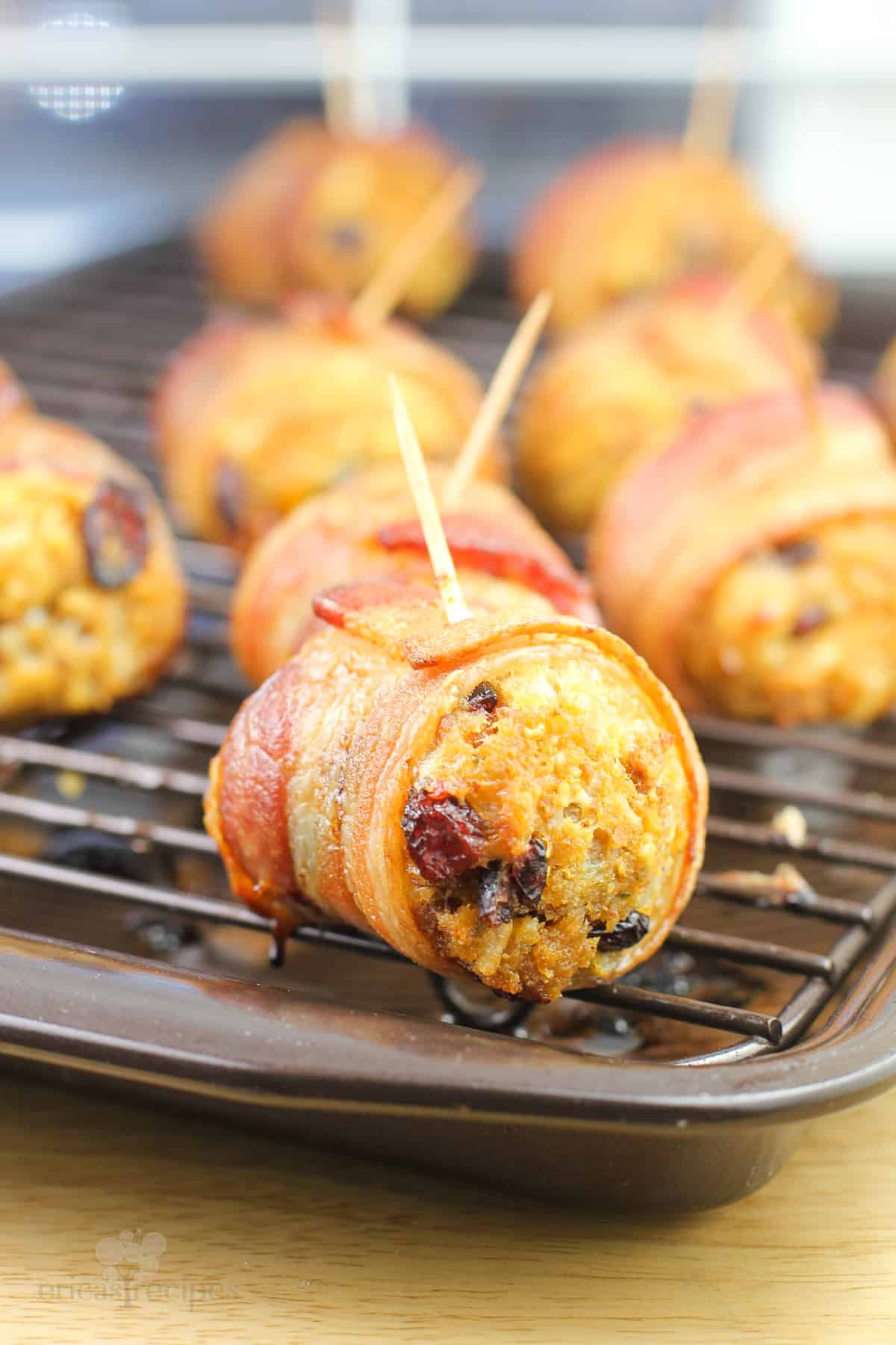 Bacon Wrapped Stuffing Balls Erica's Recipes