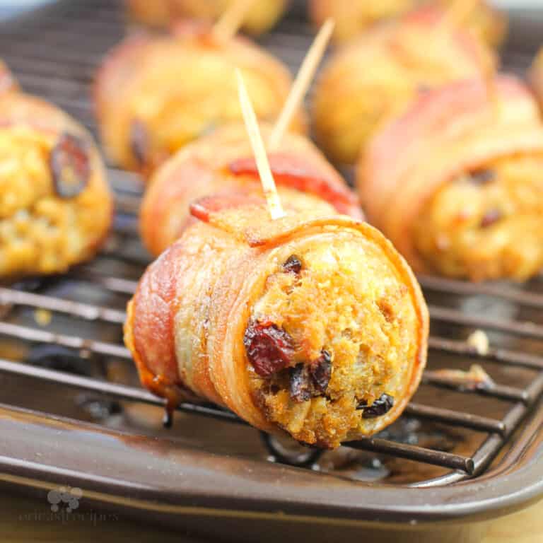 Bacon Wrapped Stuffing Balls Erica's Recipes