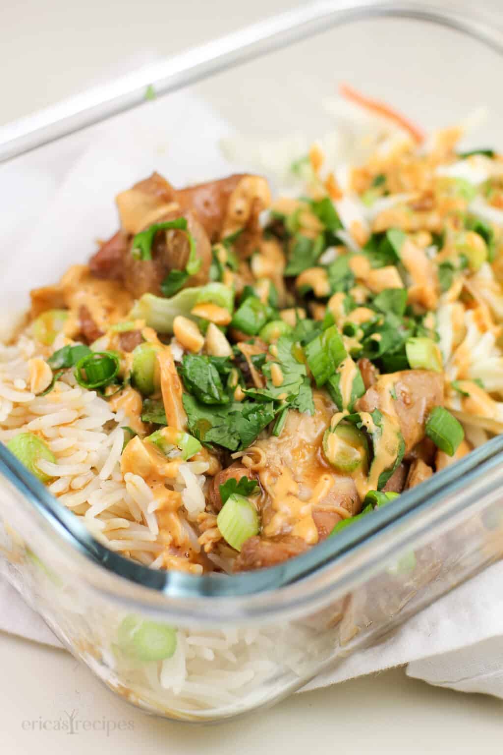 Honey Teriyaki Chicken and Rice for Meal Prep Erica's Recipes